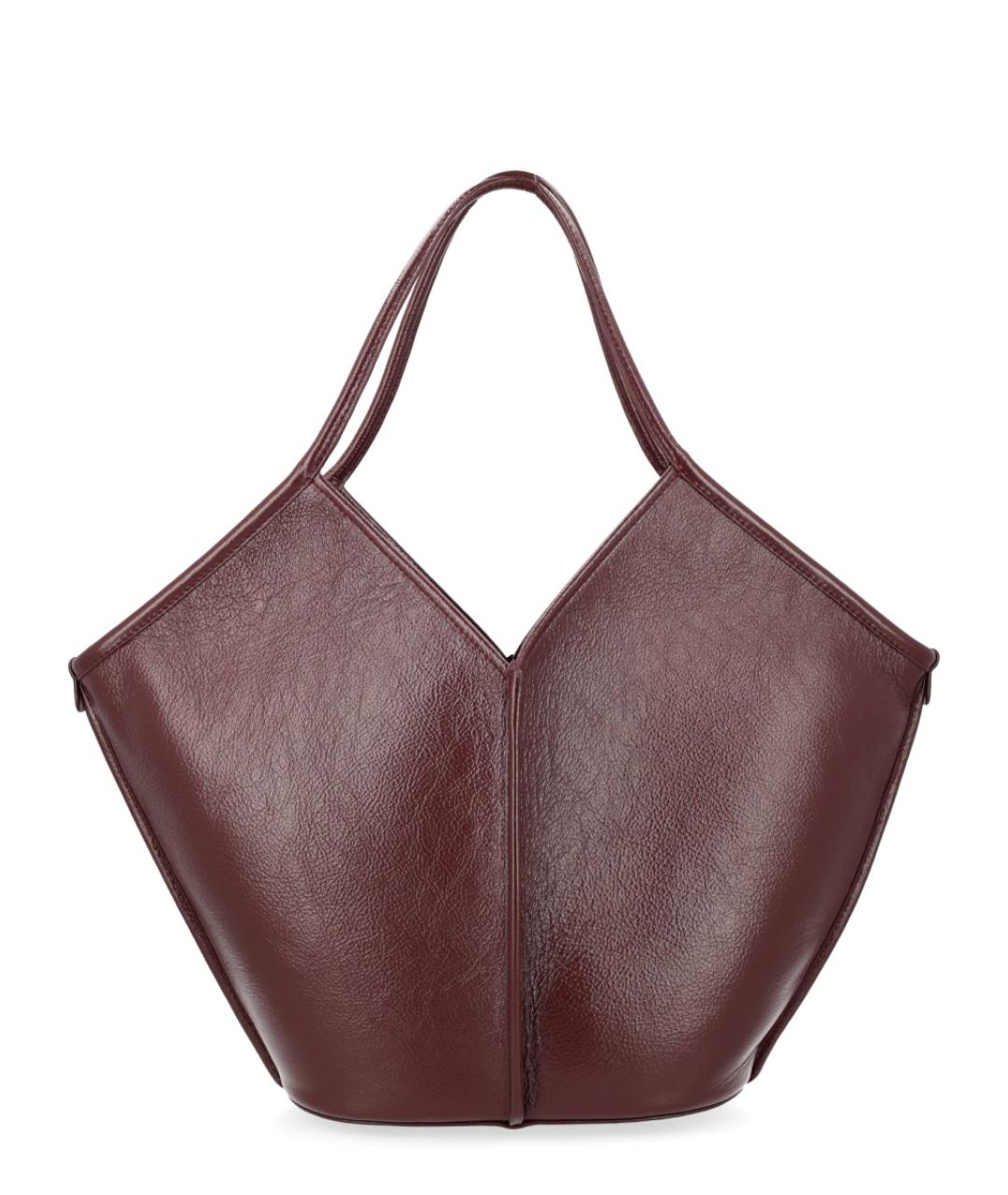 HEREU Бордовая кожаная сумка через плечо, фото 1