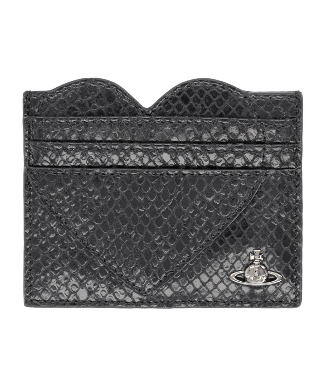 VIVIENNE WESTWOOD Черный кожаный кардхолдер, фото 1