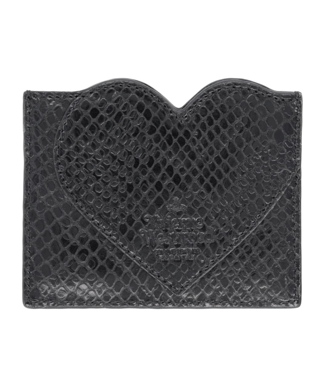 VIVIENNE WESTWOOD Черный кожаный кардхолдер, фото 2