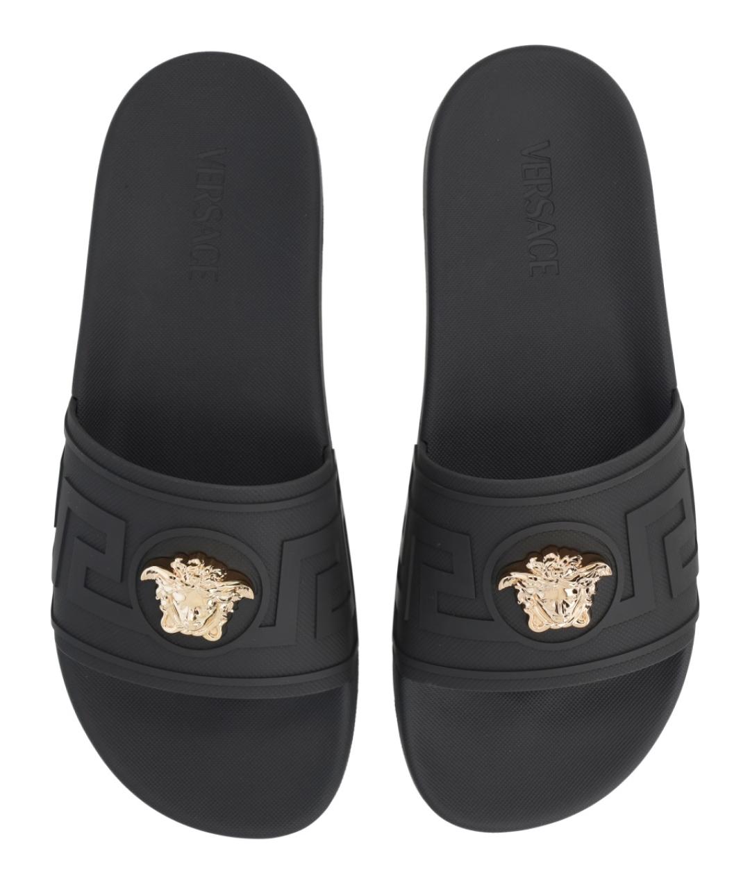 VERSACE Черные шлепанцы, фото 5