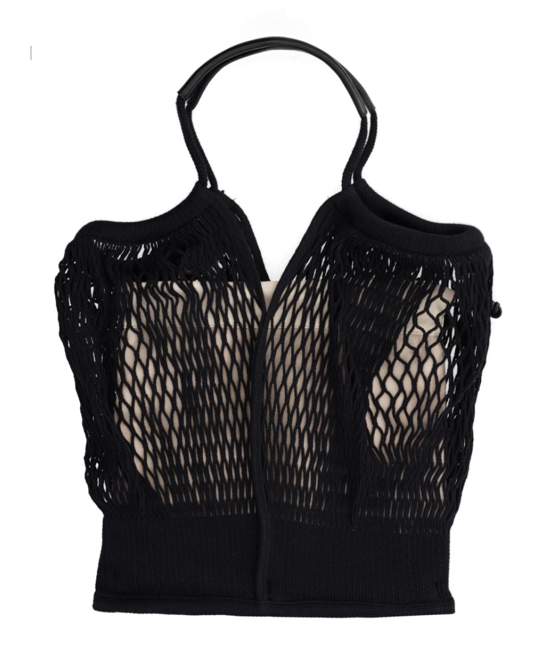 HEREU Черная хлопковая сумка тоут, фото 2