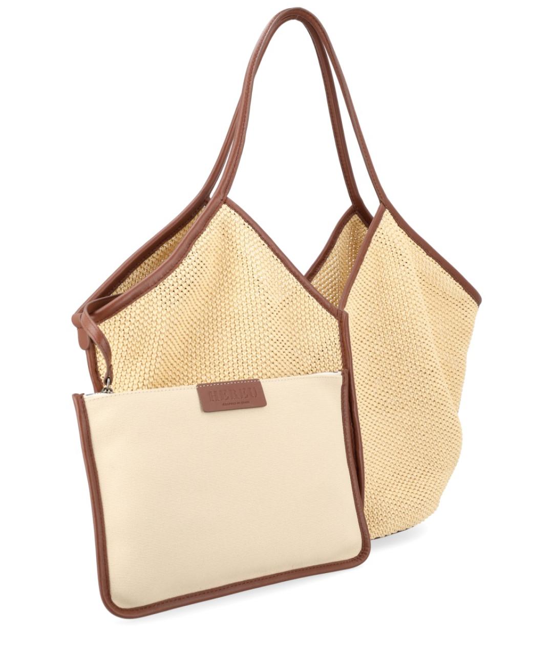 HEREU Бежевая сумка через плечо, фото 2