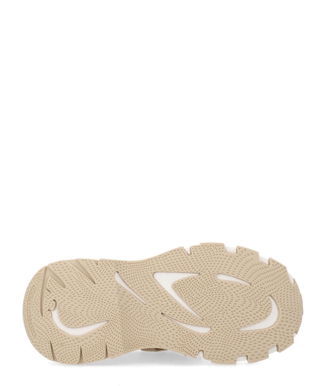 DOLCE&GABBANA Бежевые текстильные кроссовки, фото 6