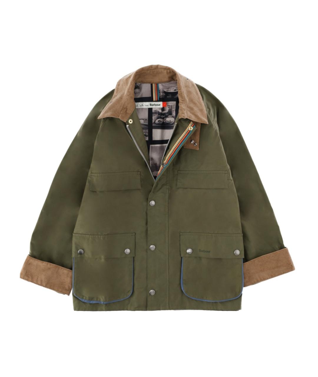 BARBOUR Хаки хлопковая куртка, фото 3