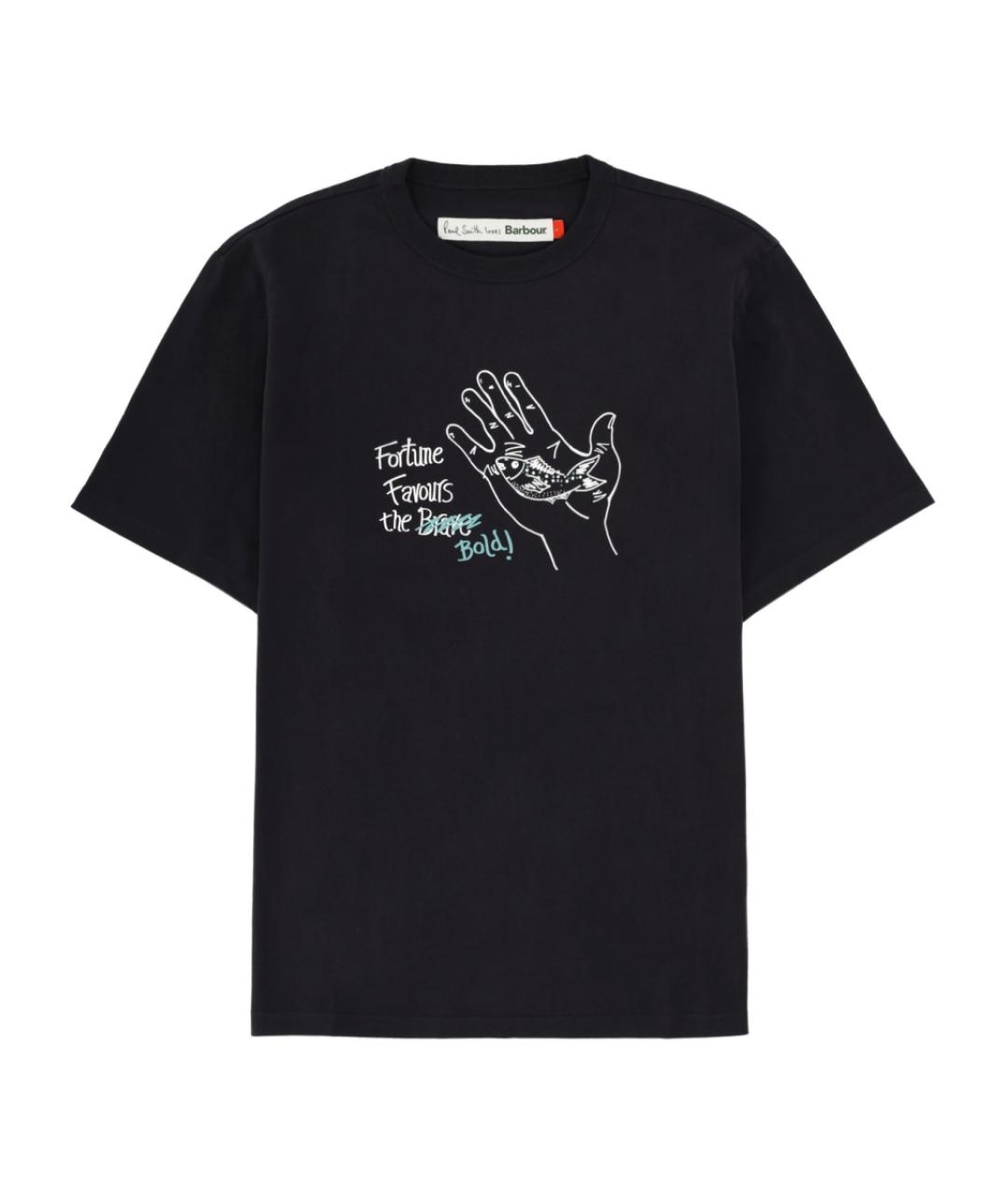BARBOUR Синяя хлопковая футболка, фото 1