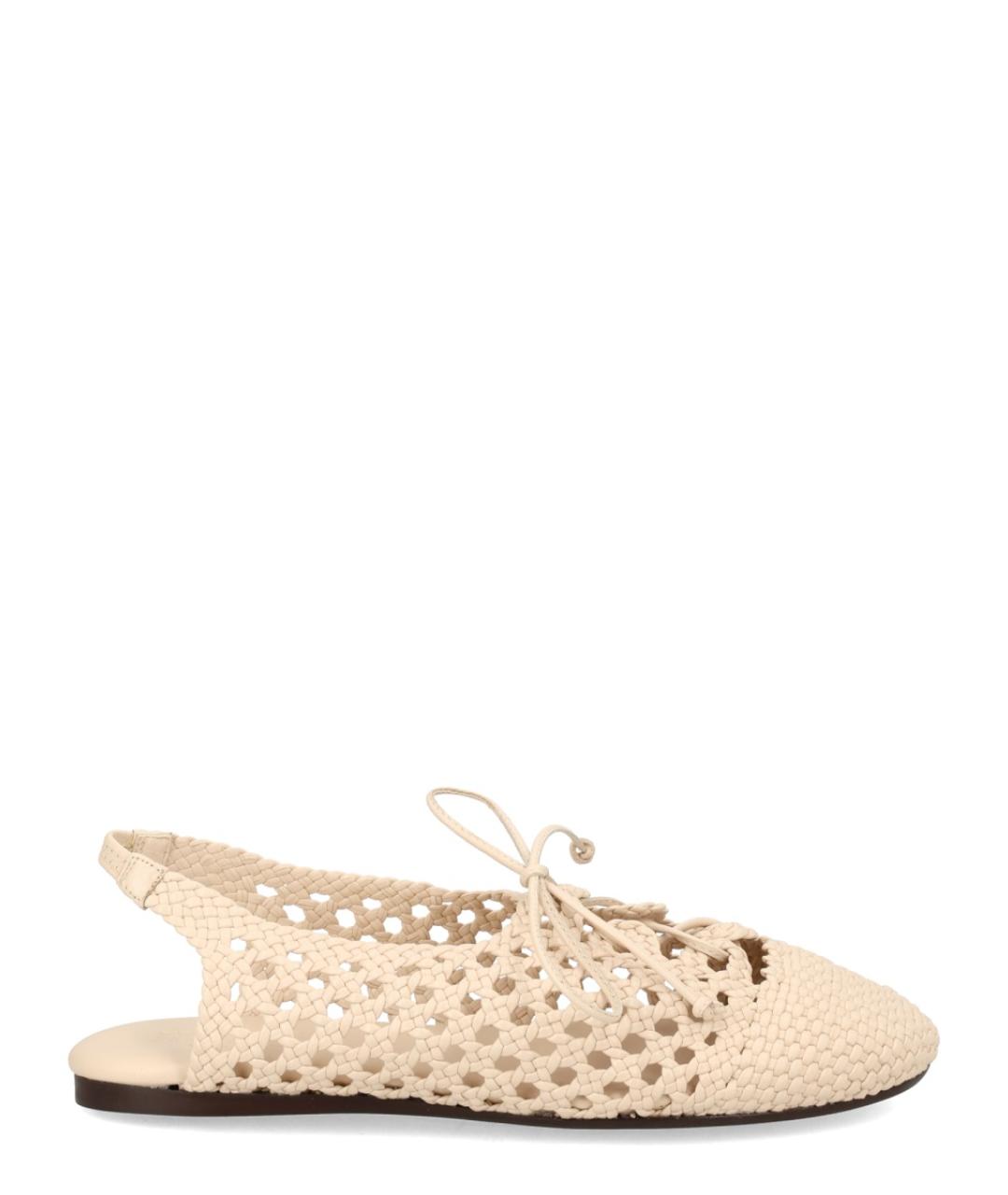 HEREU Белые кожаные балетки, фото 1