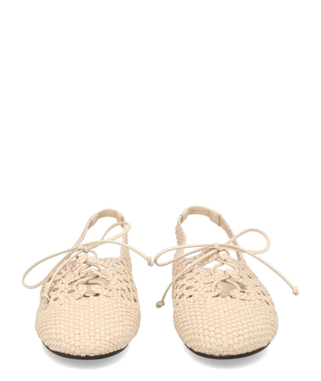 HEREU Белые кожаные балетки, фото 2