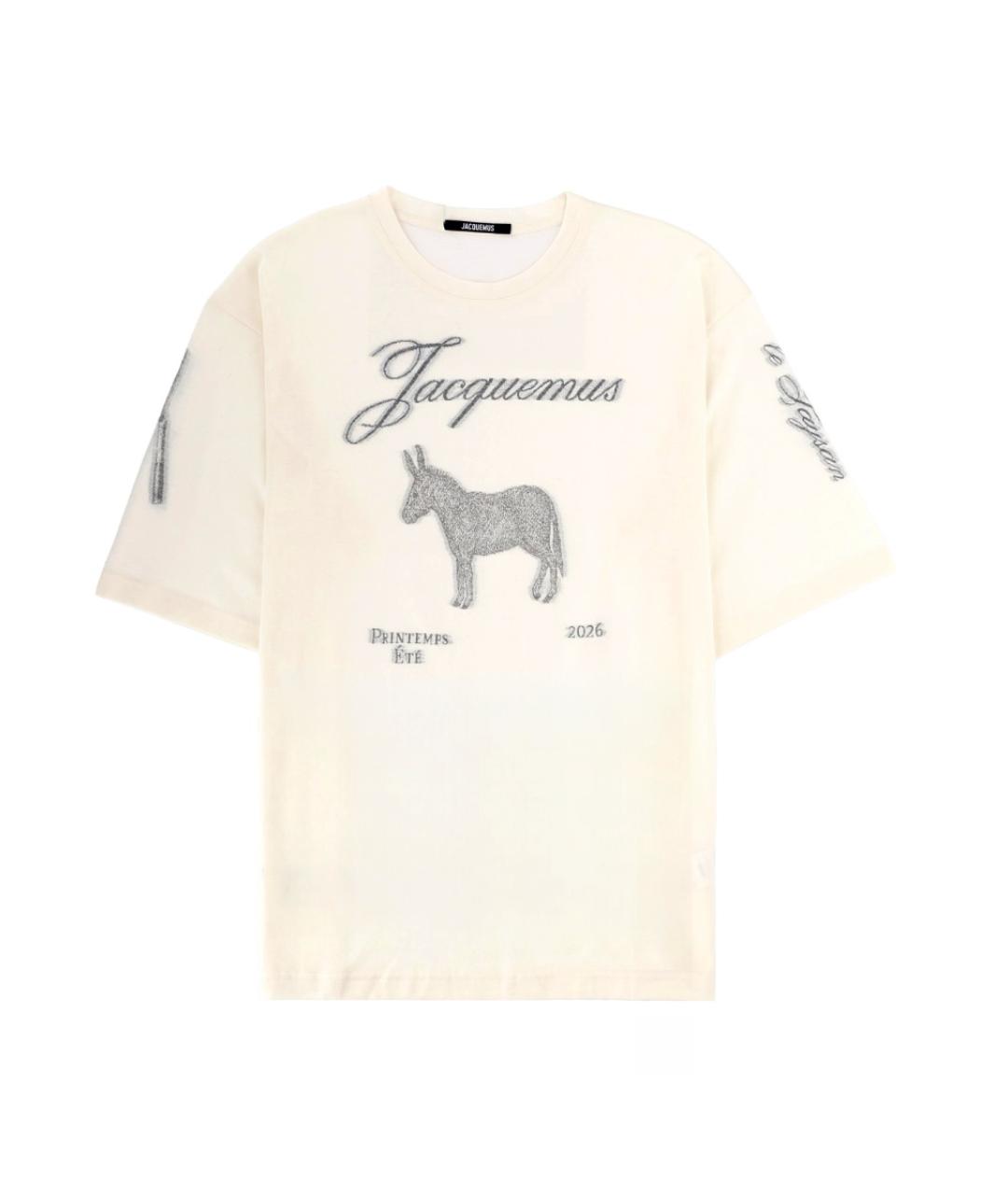 JACQUEMUS Белая хлопковая футболка, фото 1