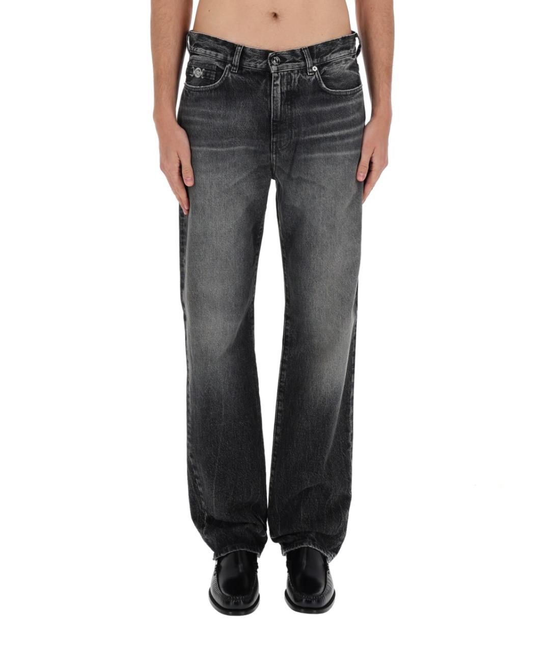 VERSACE Мульти хлопковые прямые джинсы, фото 6