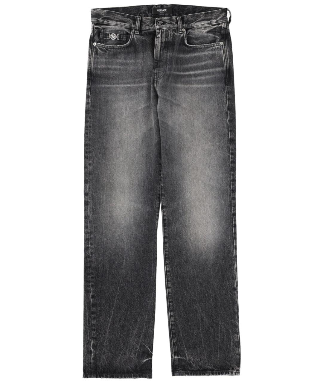 VERSACE Мульти хлопковые прямые джинсы, фото 1