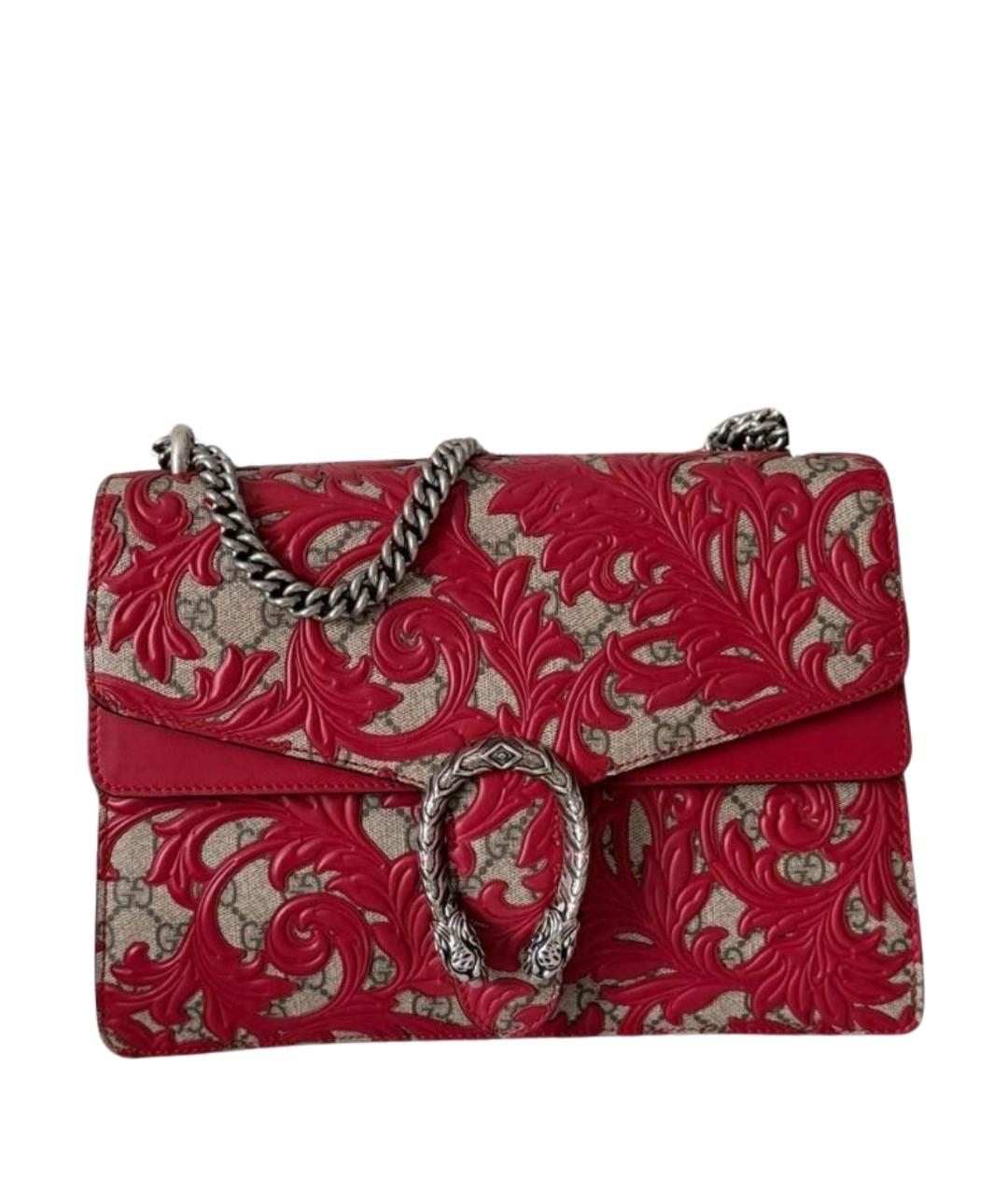 GUCCI Красная кожаная сумка через плечо, фото 1