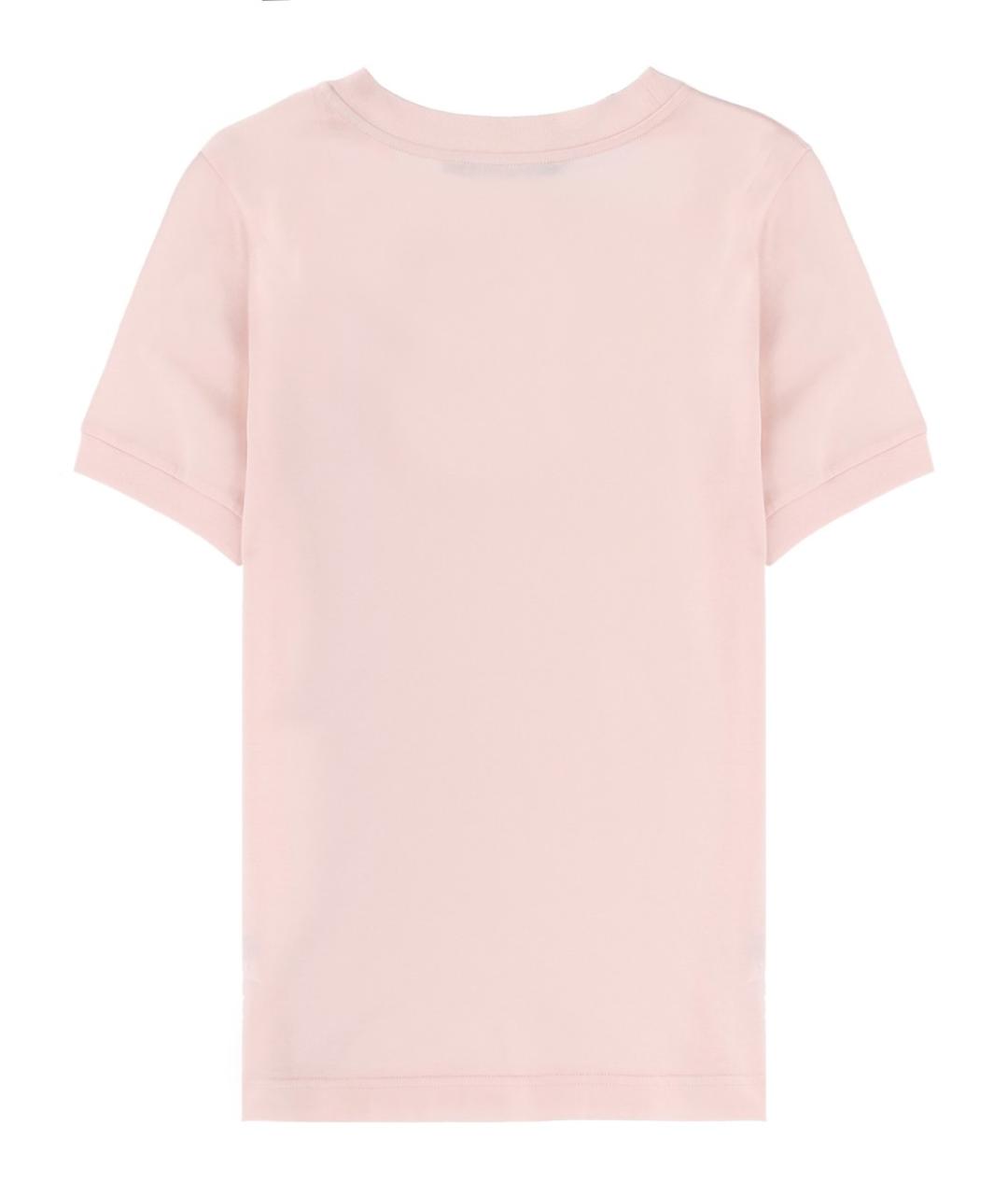 DOLCE&GABBANA Розовая хлопковая футболка, фото 2