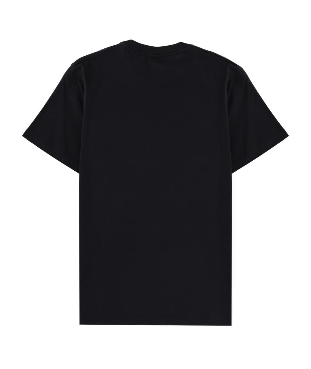 GANNI Черная хлопковая футболка, фото 2
