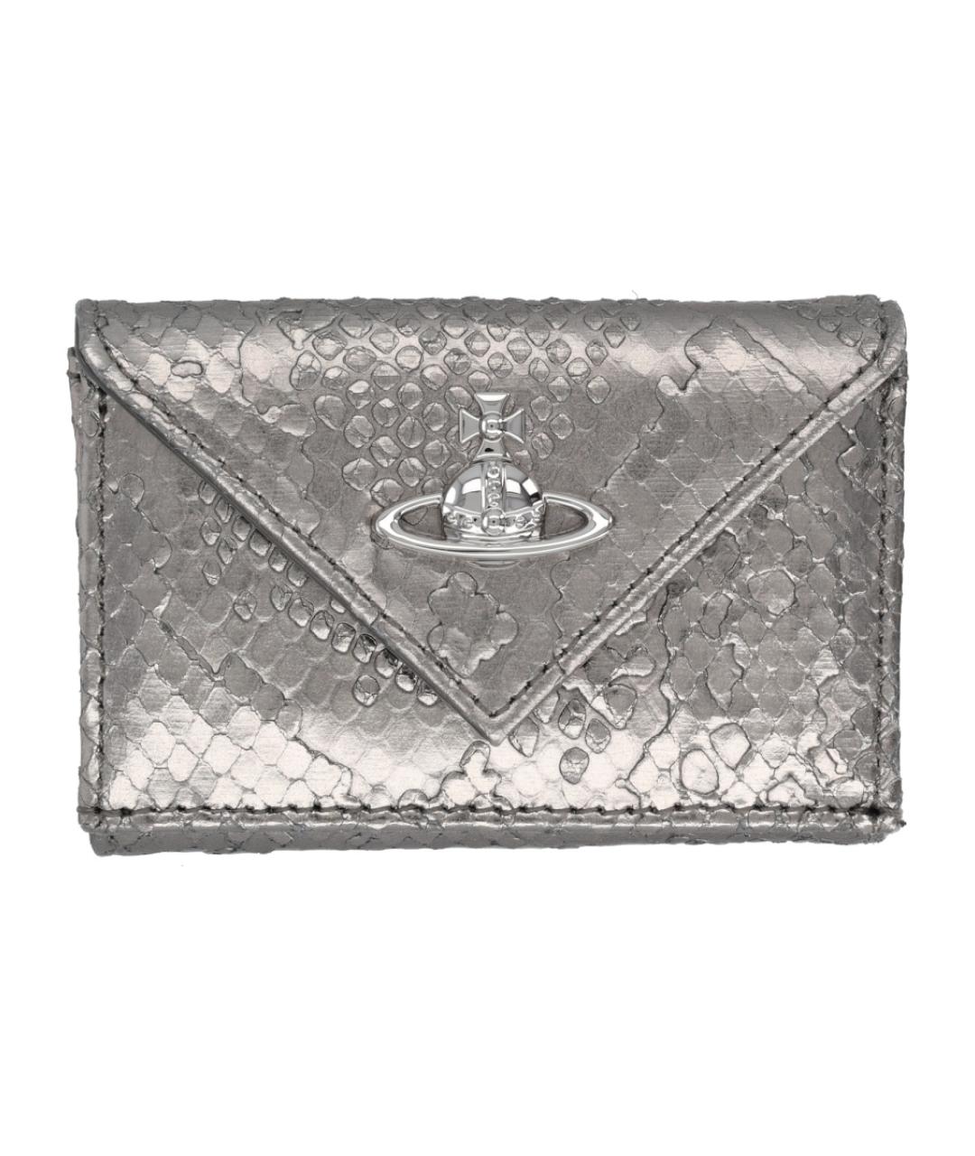 VIVIENNE WESTWOOD Серый кожаный кошелек, фото 1