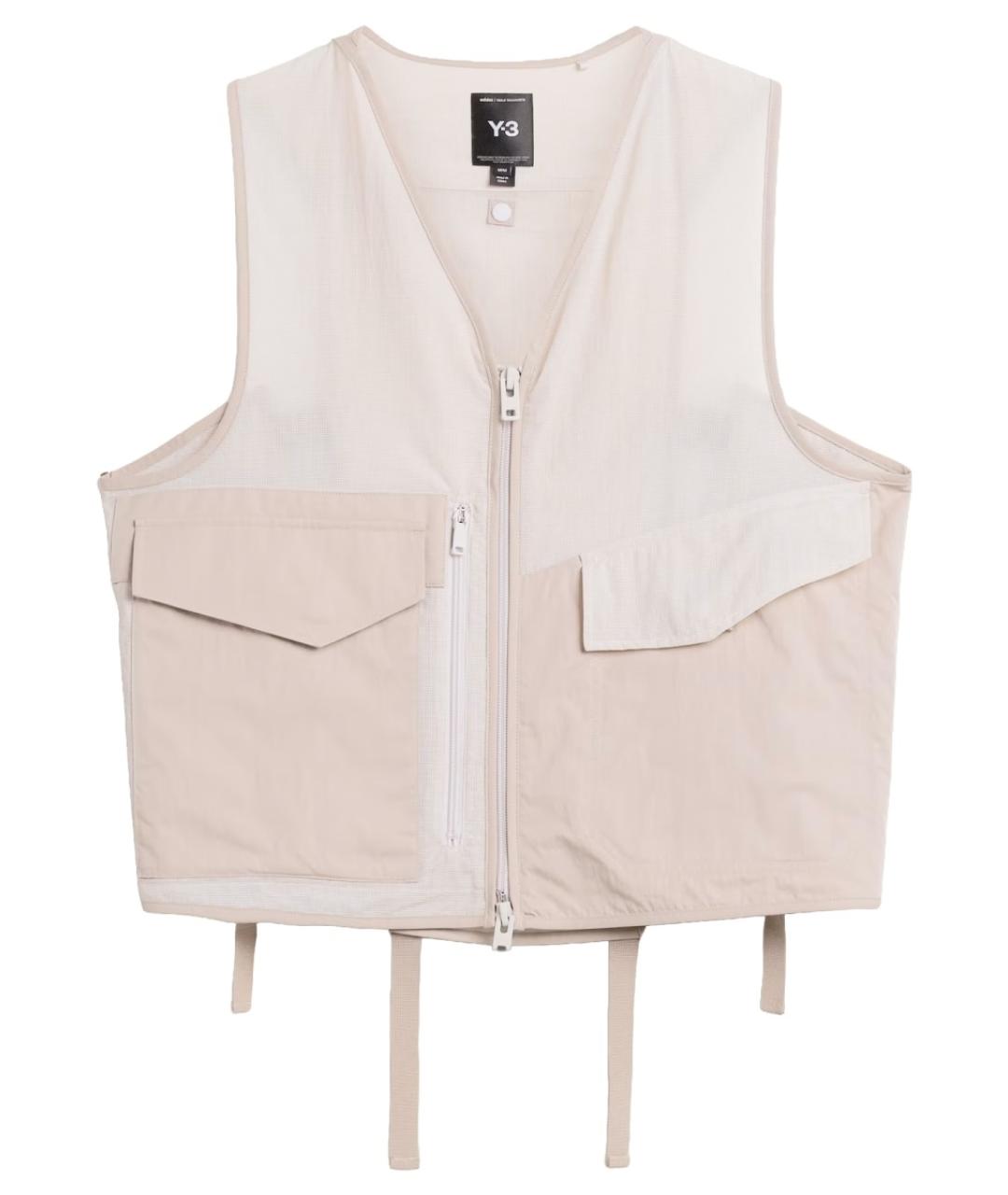 Y-3 Бежевый полиамидовый жилет, фото 1