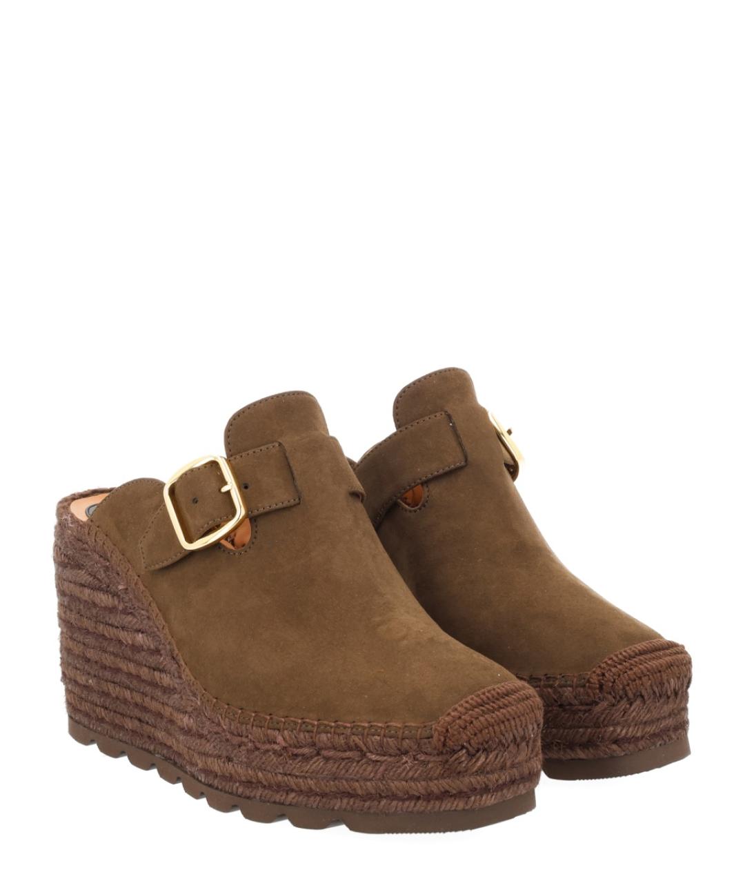 STELLA MCCARTNEY Коричневые синтетические эспадрильи, фото 4