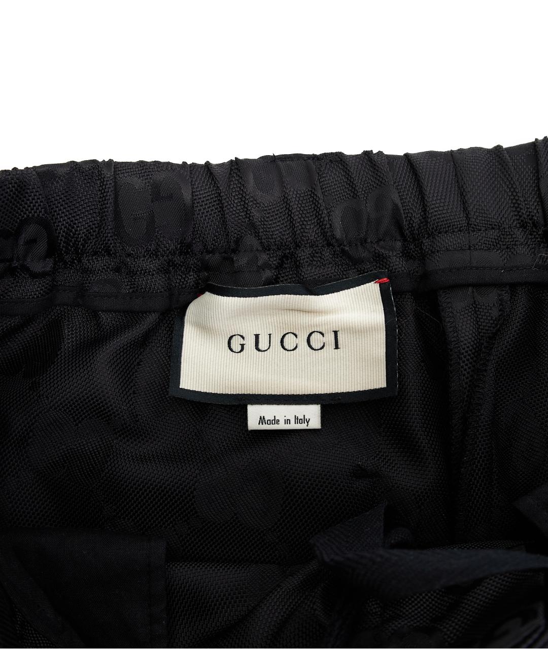 GUCCI Черные полиамидовые повседневные брюки, фото 4
