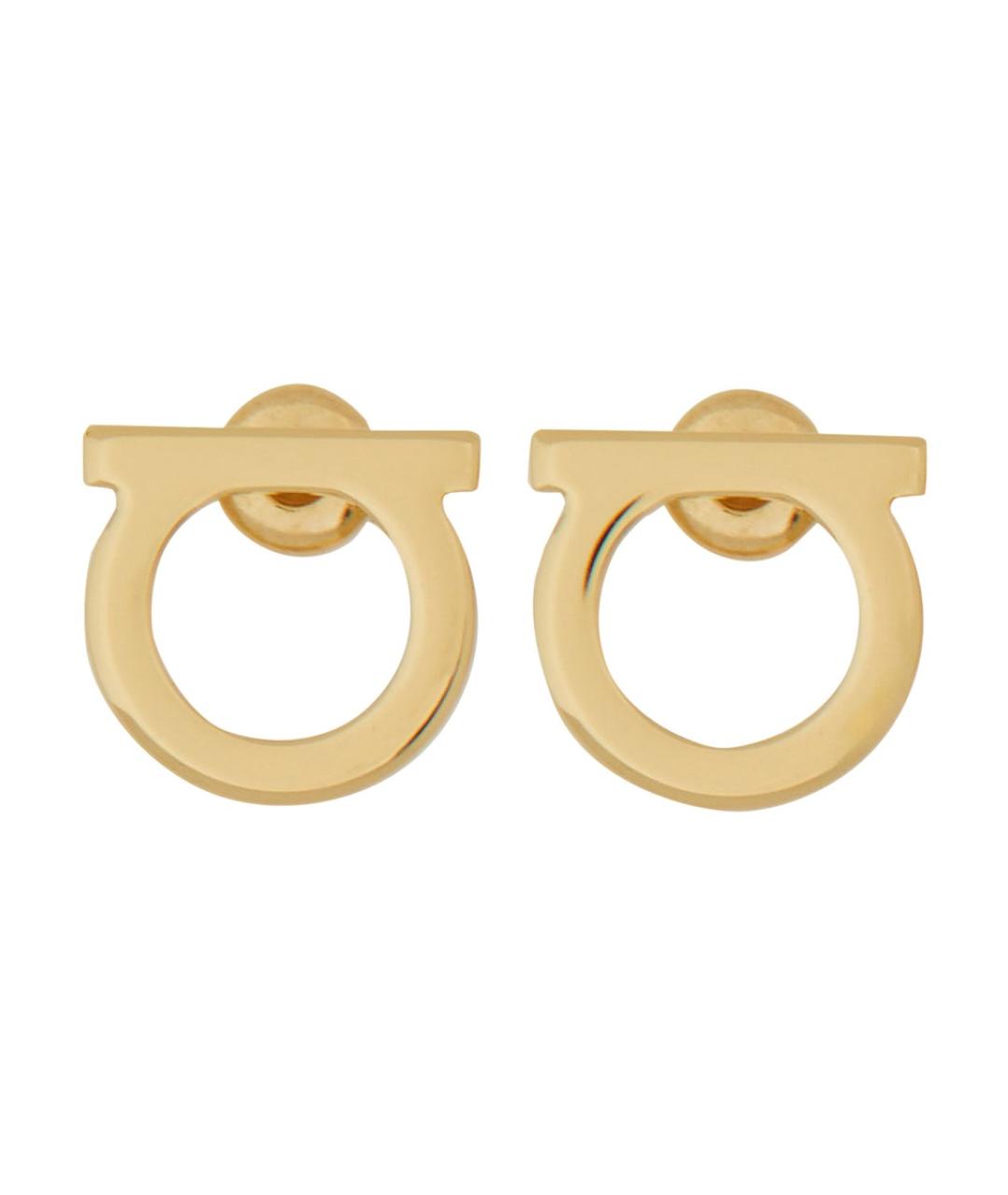 FERRAGAMO Золотые латунные серьги, фото 2