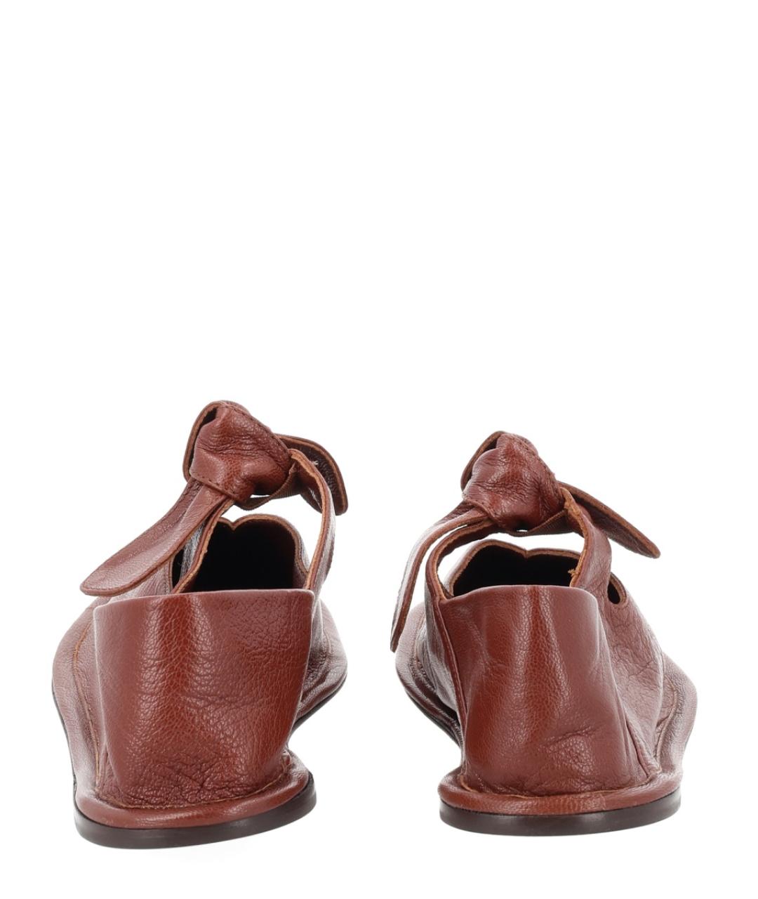 HEREU Коричневые кожаные балетки, фото 4