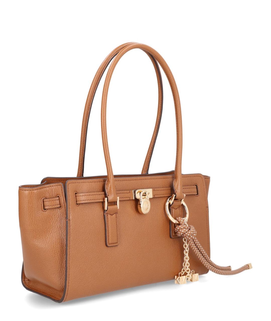 MICHAEL KORS Коричневая кожаная сумка через плечо, фото 2