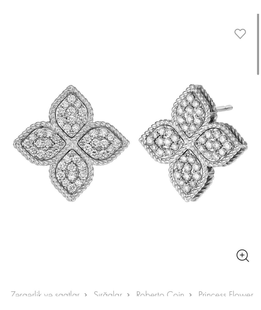 ROBERTO COIN Серебряные серьги из белого золота, фото 4