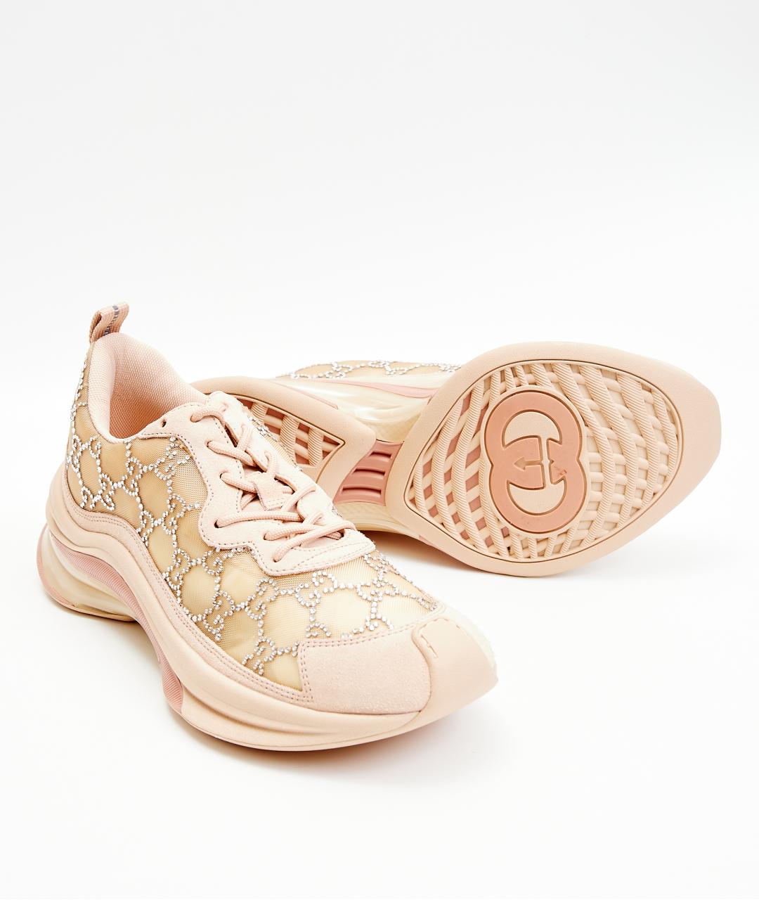 GUCCI Розовые текстильные кроссовки, фото 4