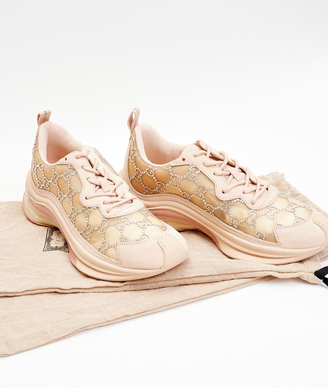 GUCCI Розовые текстильные кроссовки, фото 6