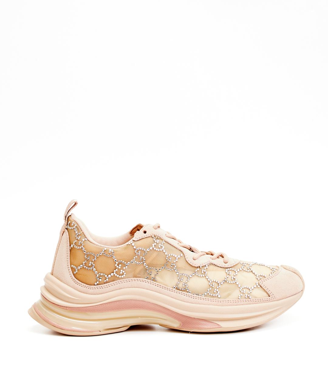 GUCCI Розовые текстильные кроссовки, фото 8