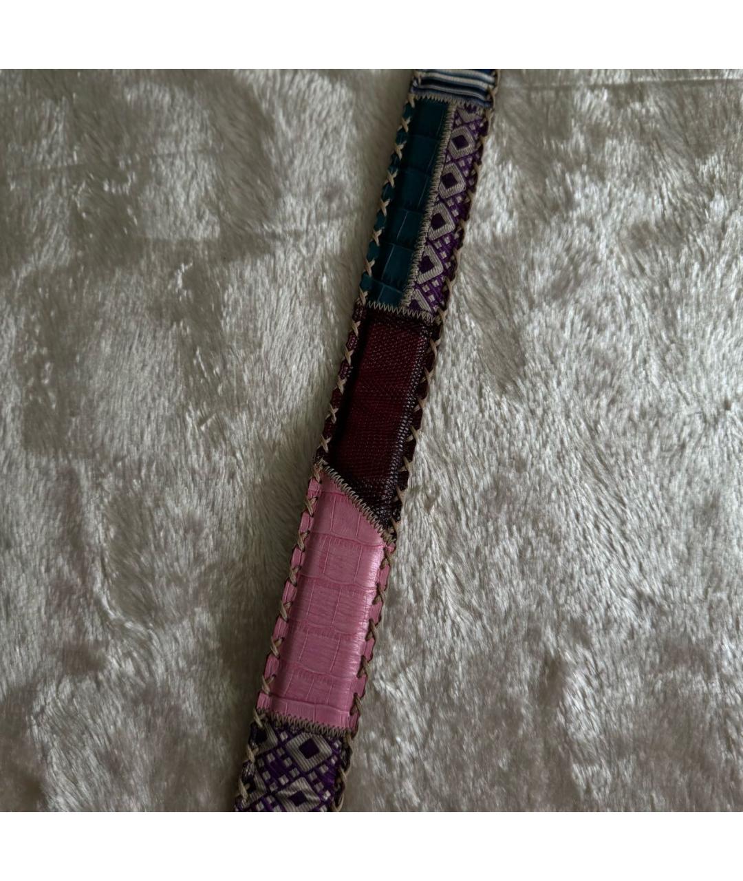 ETRO Синий ремень из экзотической кожи, фото 7