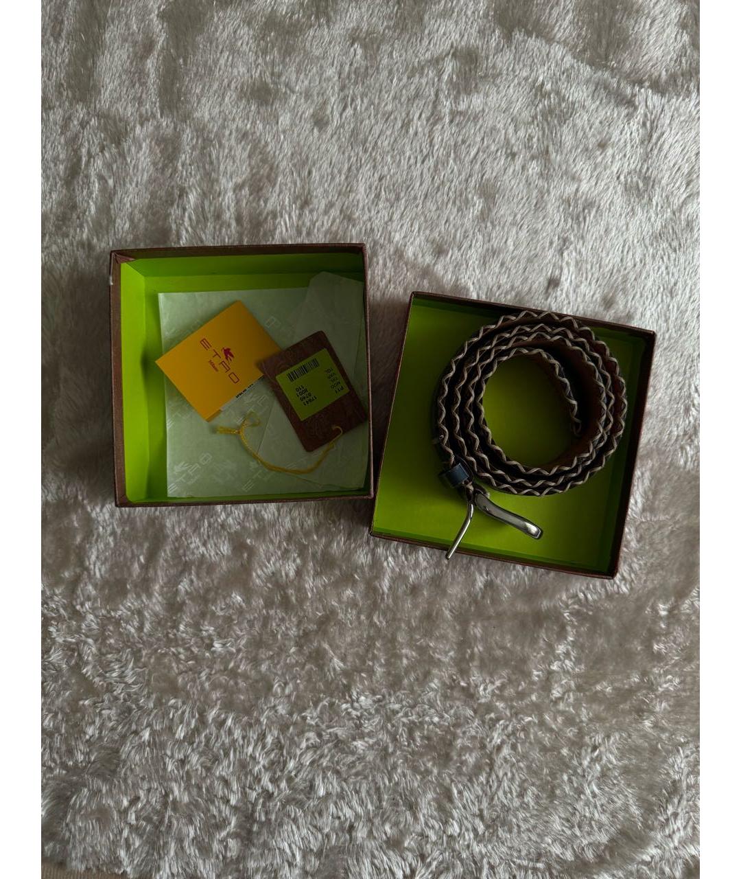 ETRO Синий ремень из экзотической кожи, фото 4