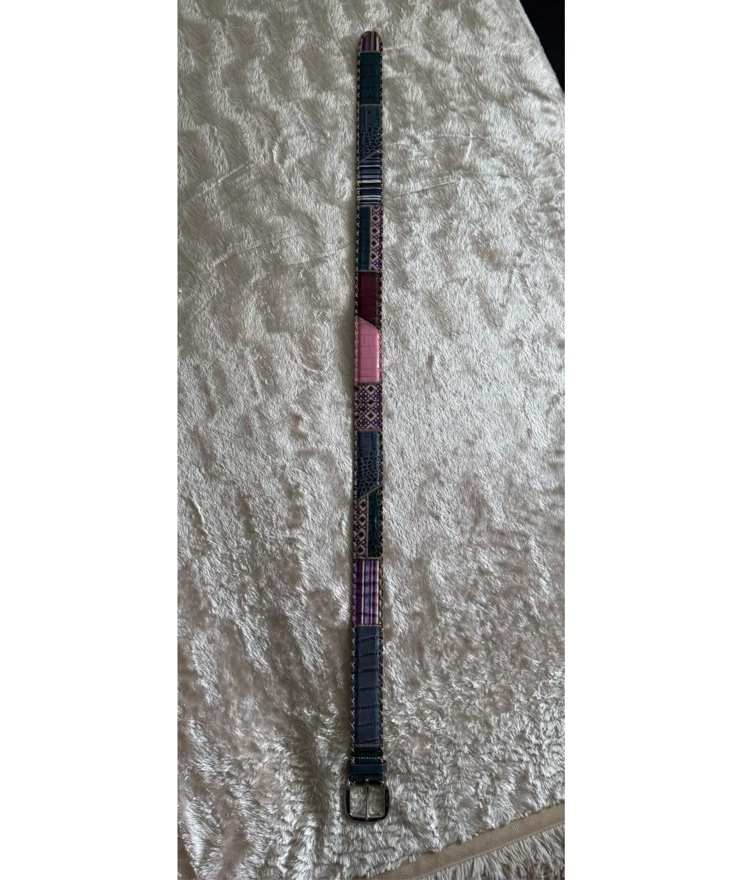 ETRO Синий ремень из экзотической кожи, фото 6