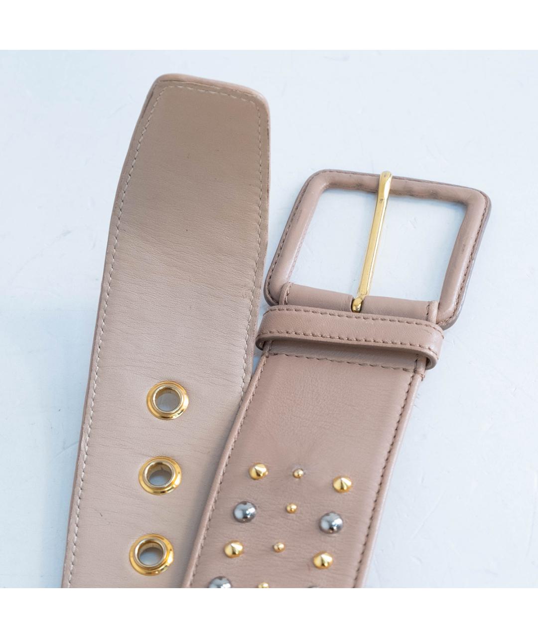 MIU MIU Розовый кожаный ремень, фото 2