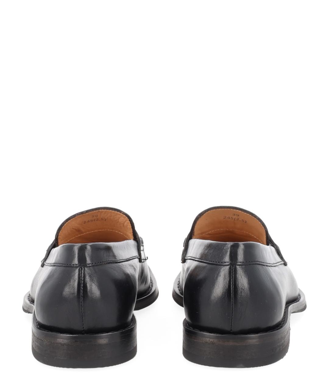 OUR LEGACY Черные кожаные лоферы, фото 4