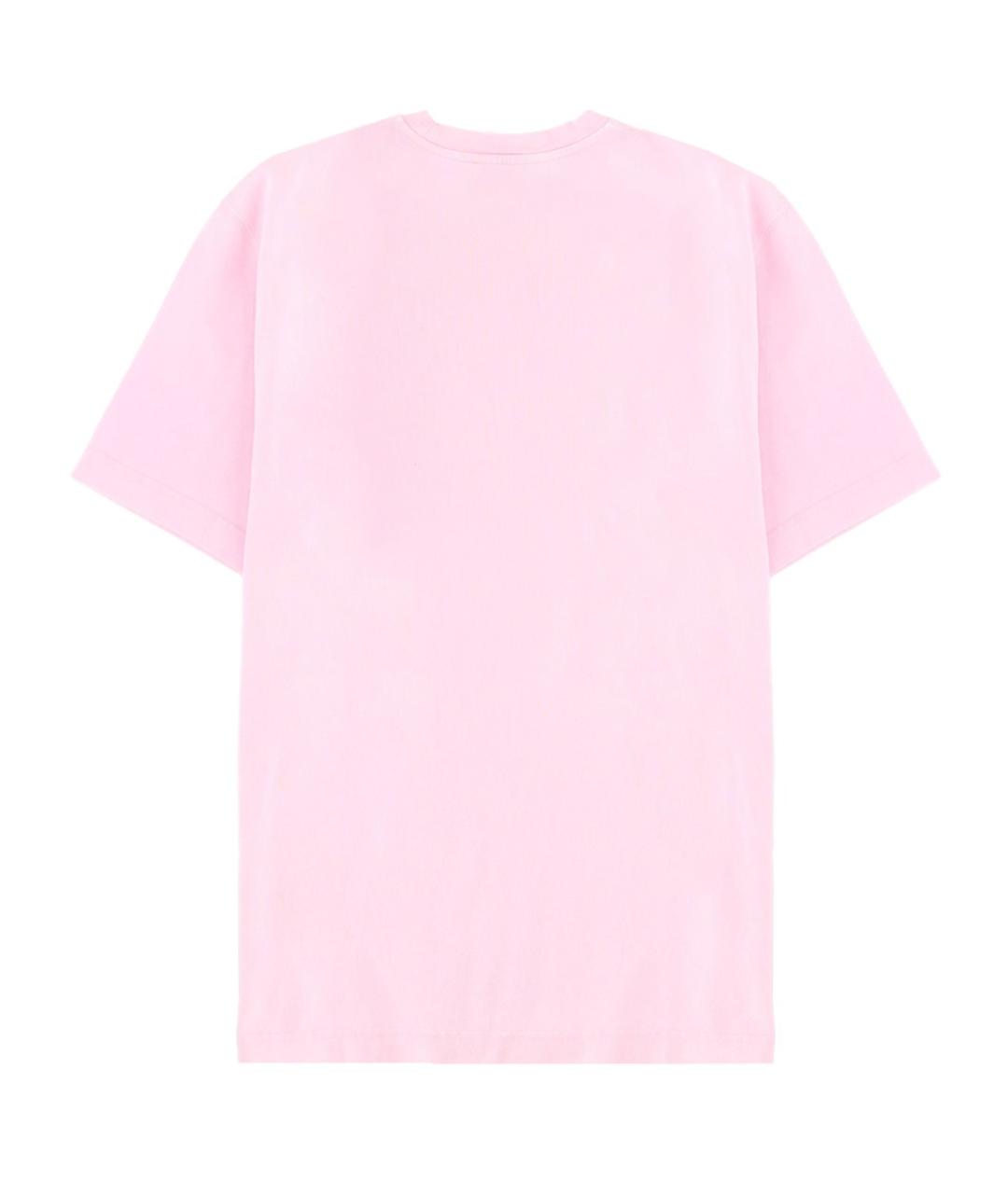 JACQUEMUS Розовая хлопковая футболка, фото 2