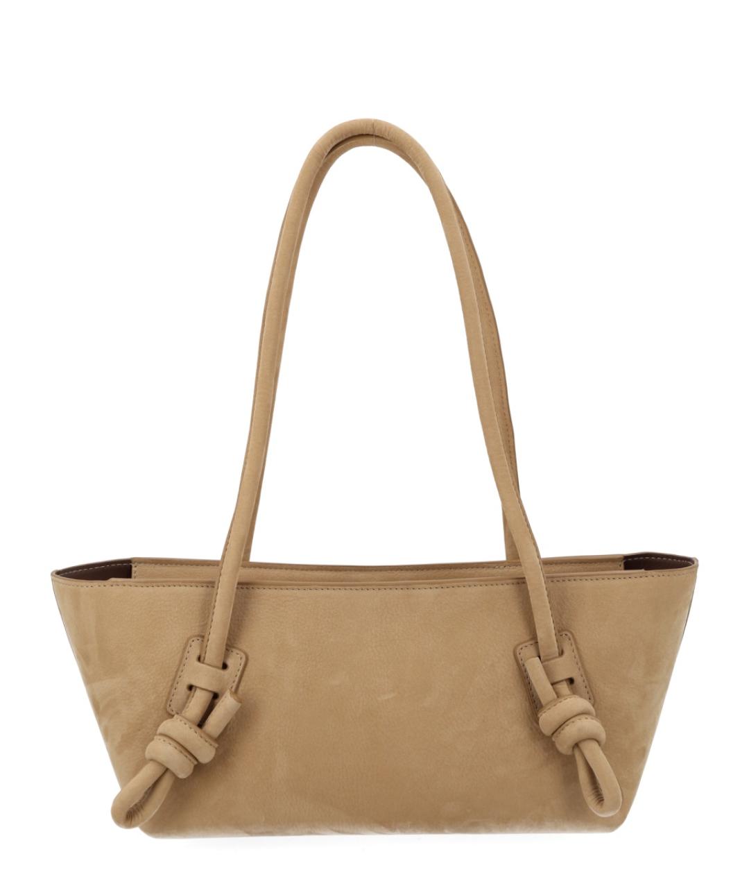 HEREU Бежевая кожаная сумка через плечо, фото 3