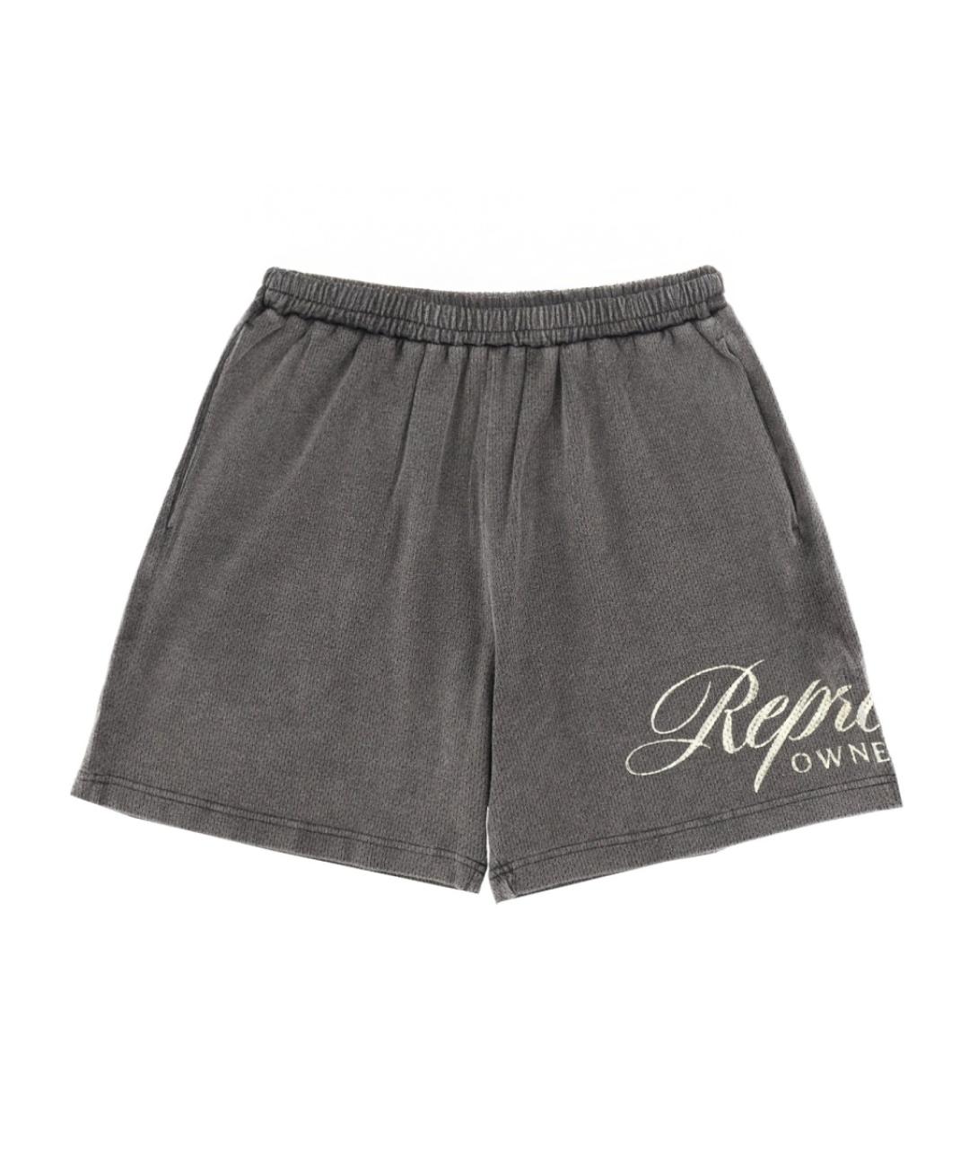 REPRESENT Серые хлопковые шорты, фото 1