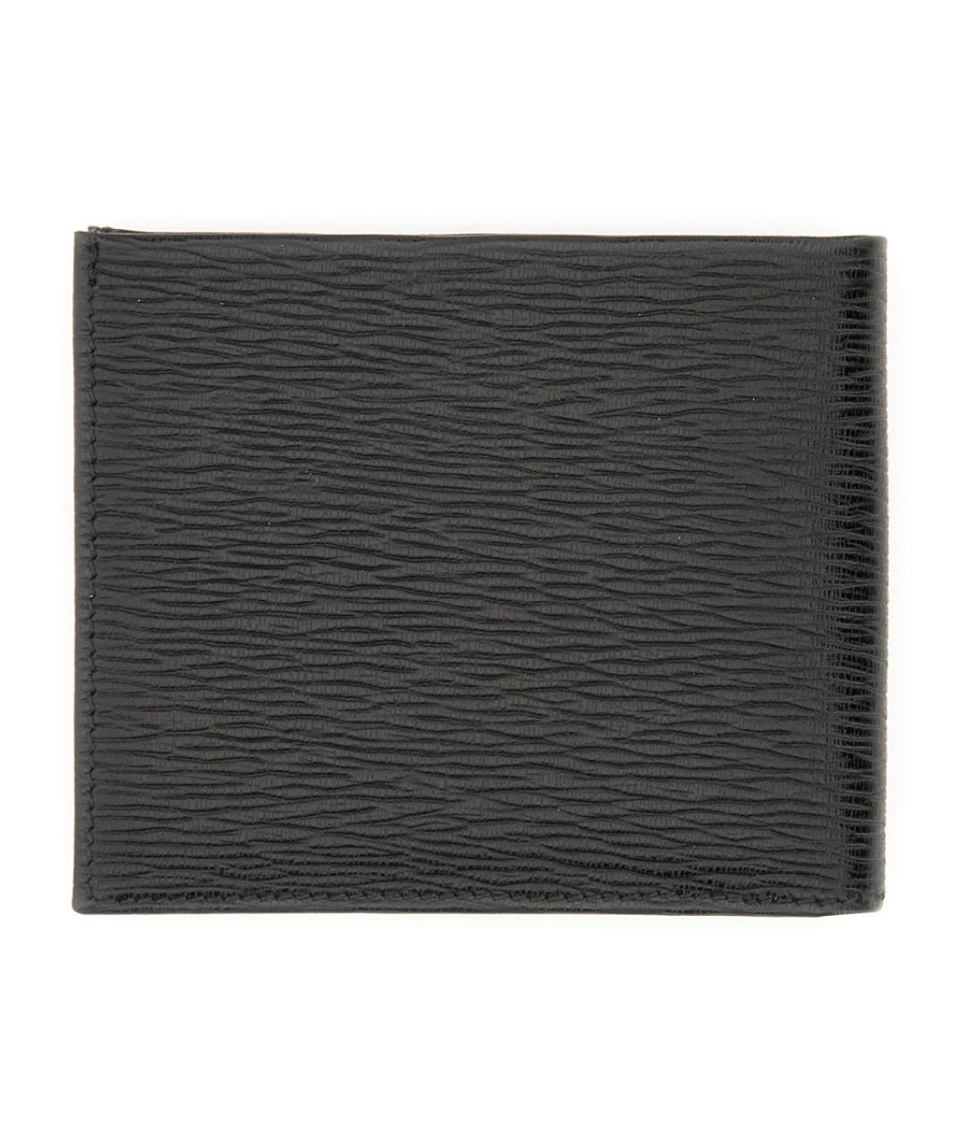 FERRAGAMO Черный кожаный кошелек, фото 2