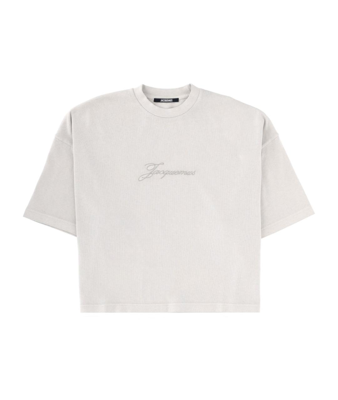 JACQUEMUS Бежевая хлопковая футболка, фото 1