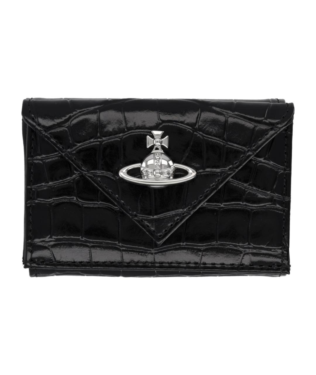 VIVIENNE WESTWOOD Черный кожаный кошелек, фото 1