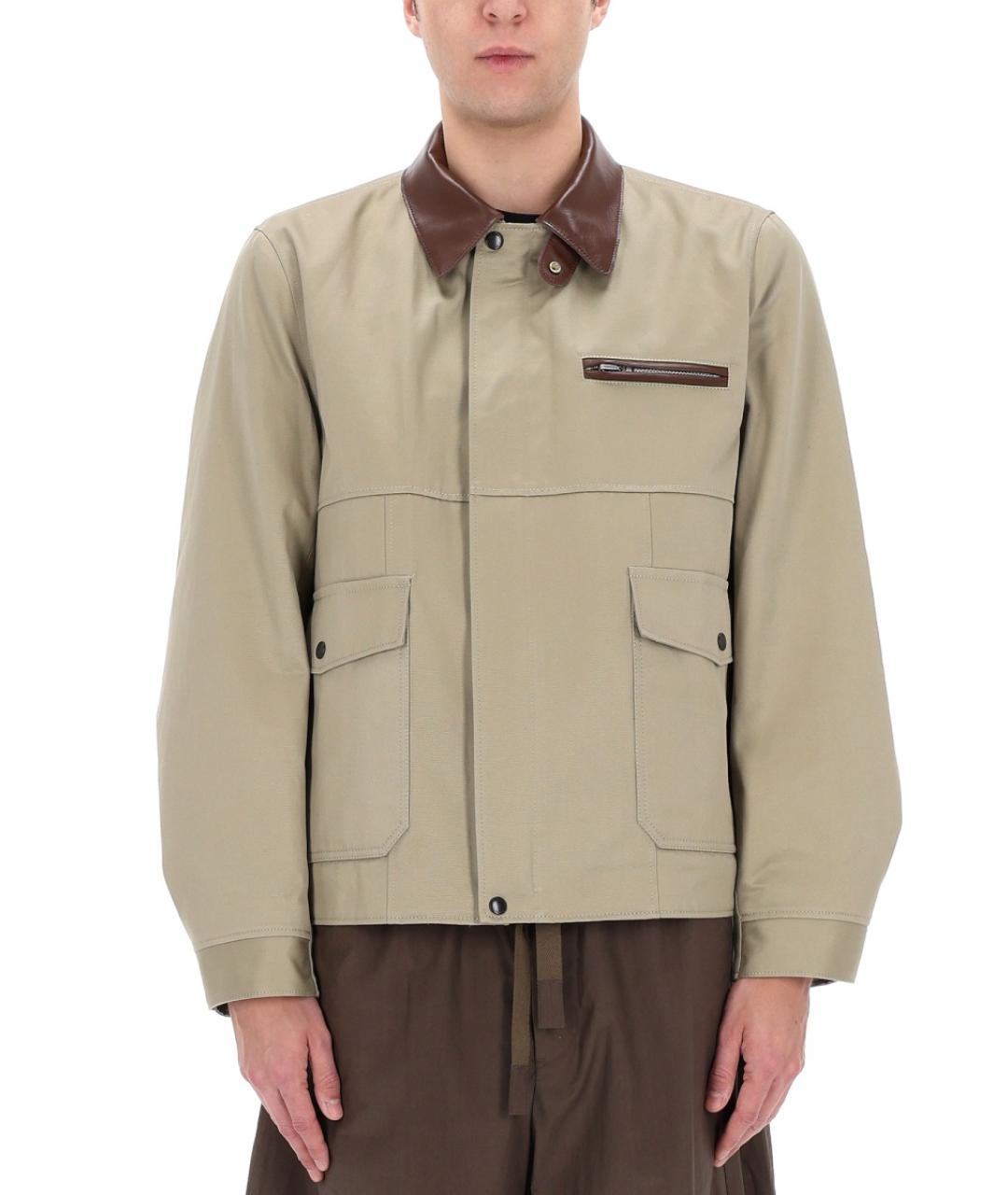 SACAI Бежевая хлопковая куртка, фото 3