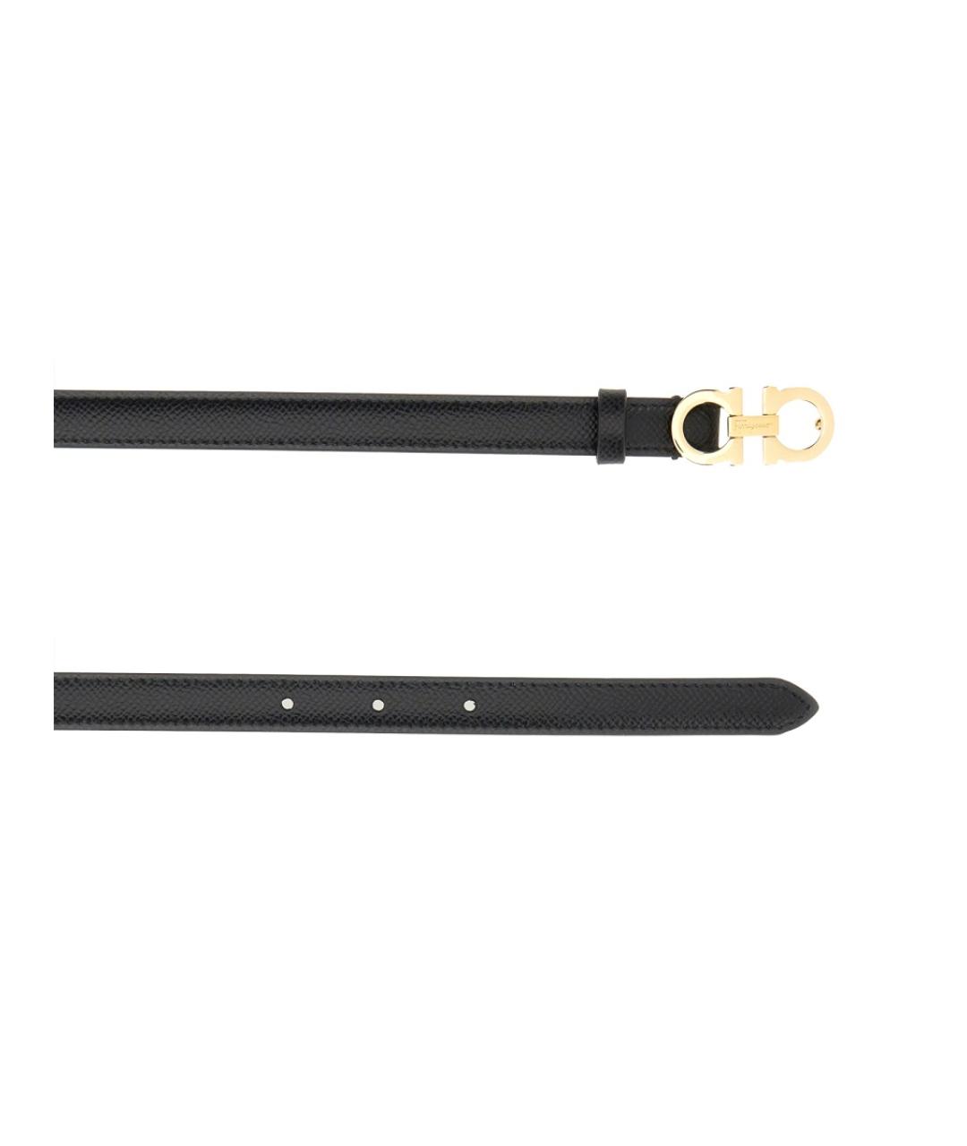 FERRAGAMO Черный кожаный ремень, фото 2