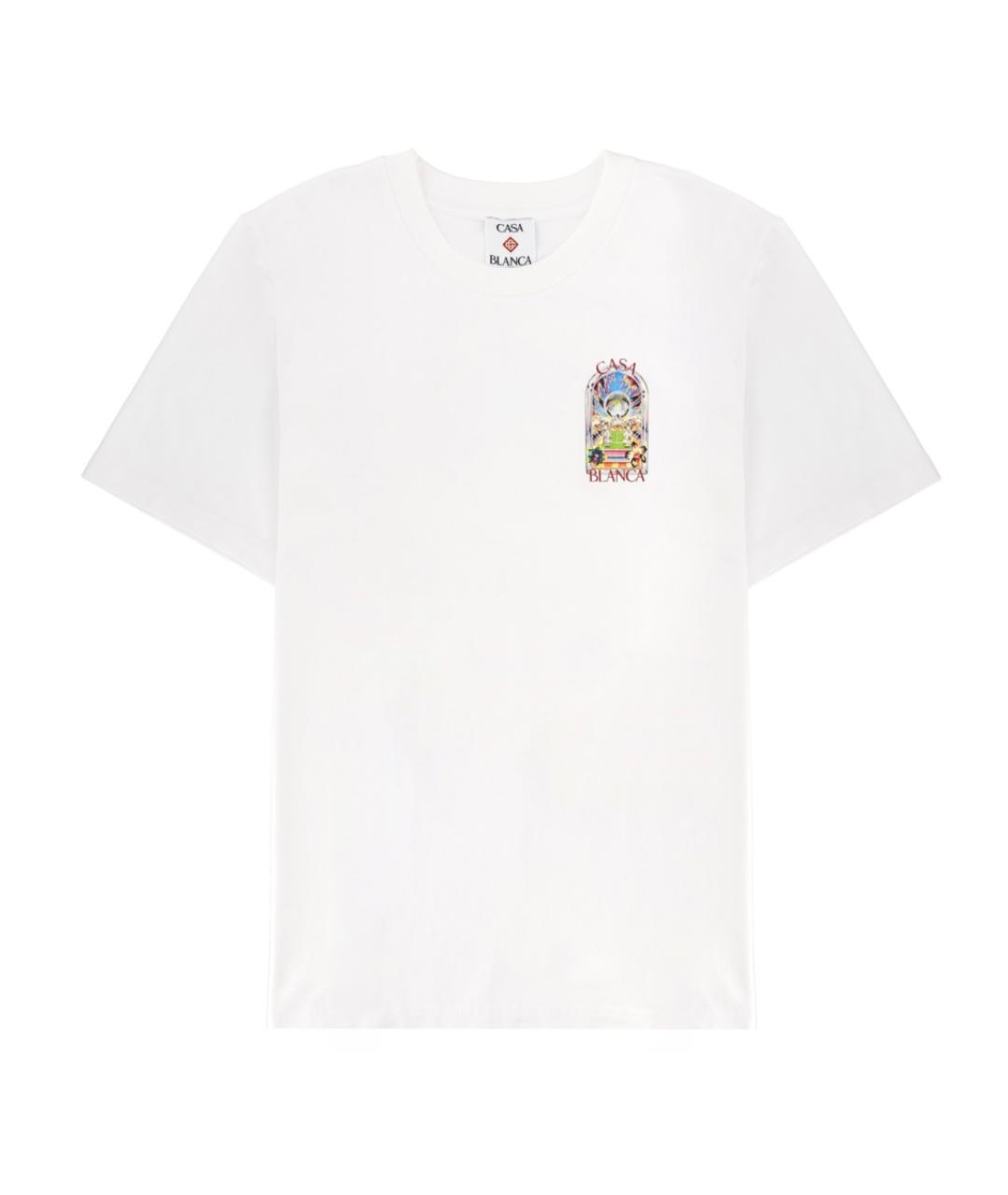 CASABLANCA Белая хлопковая футболка, фото 1