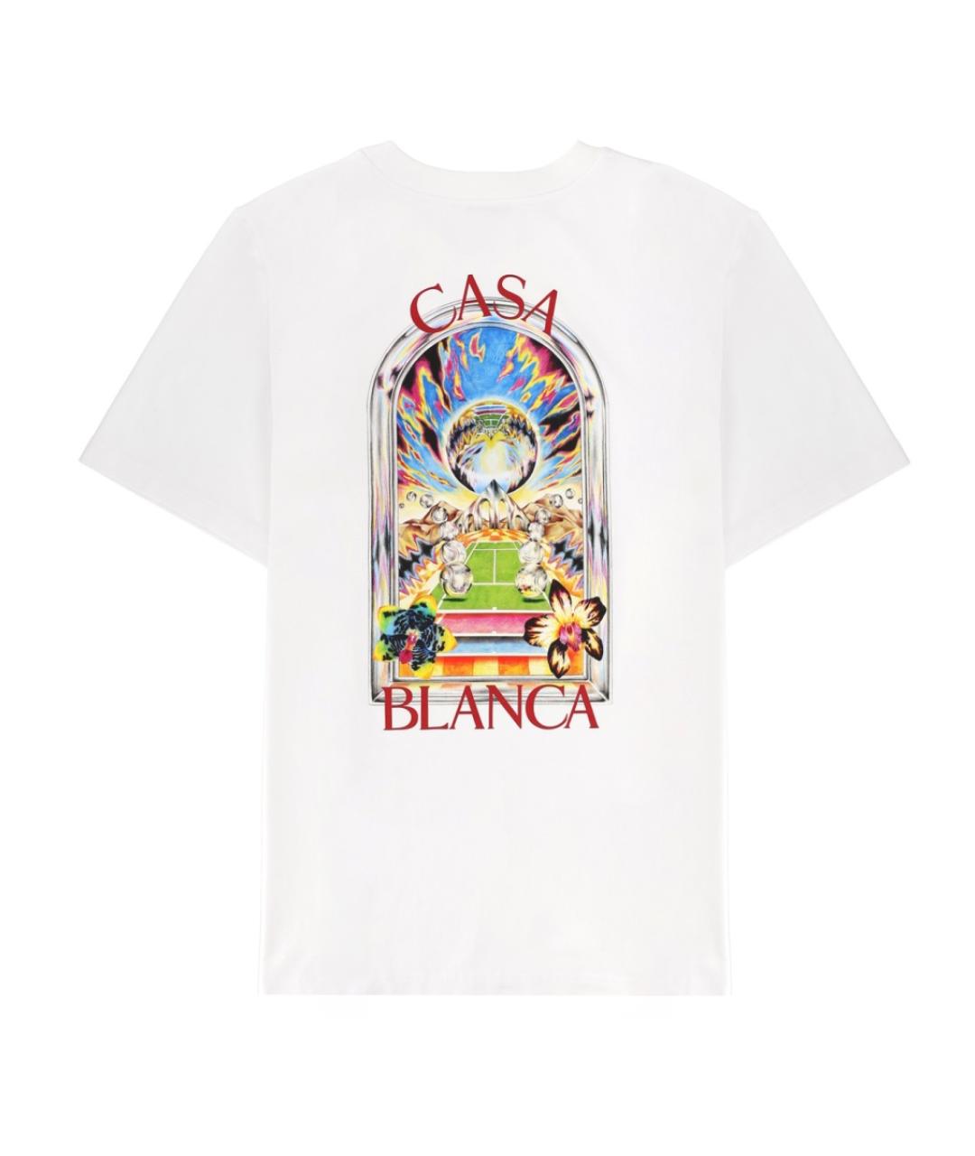 CASABLANCA Белая хлопковая футболка, фото 2