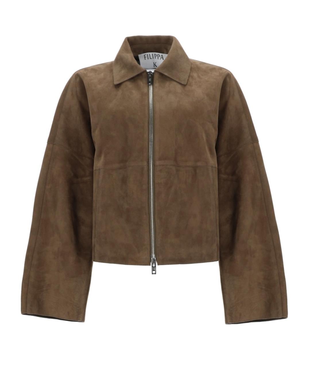 FILIPPA K Зеленая кожаная куртка, фото 1