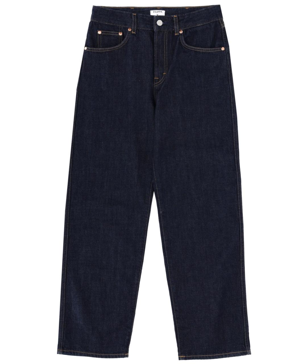 FILIPPA K Синие хлопковые прямые джинсы, фото 1