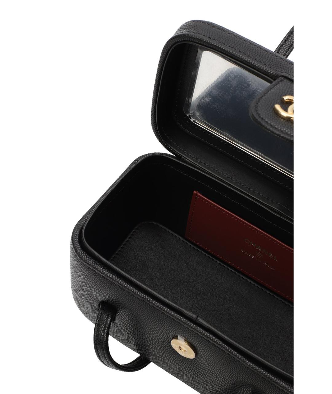 CHANEL Черная кожаная сумка через плечо, фото 6