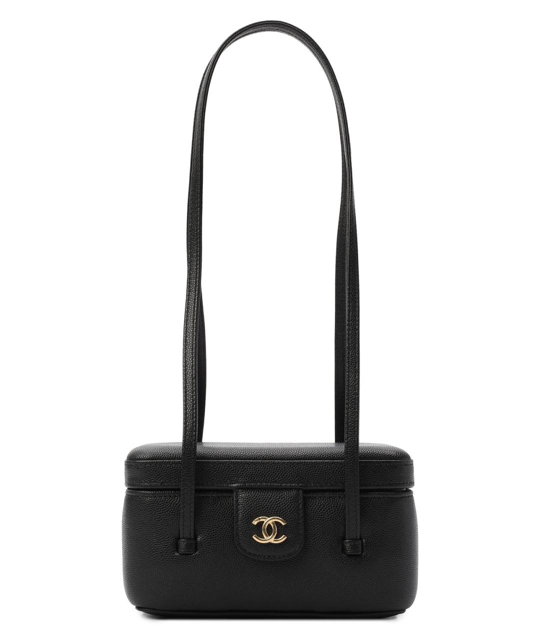 CHANEL Черная кожаная сумка через плечо, фото 1
