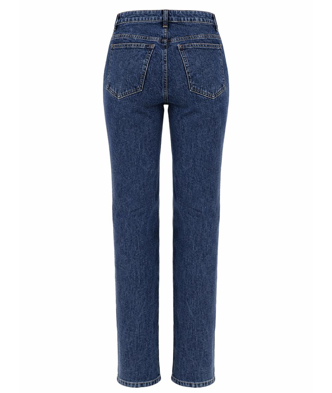 KHAITE Синие хлопковые прямые джинсы, фото 5