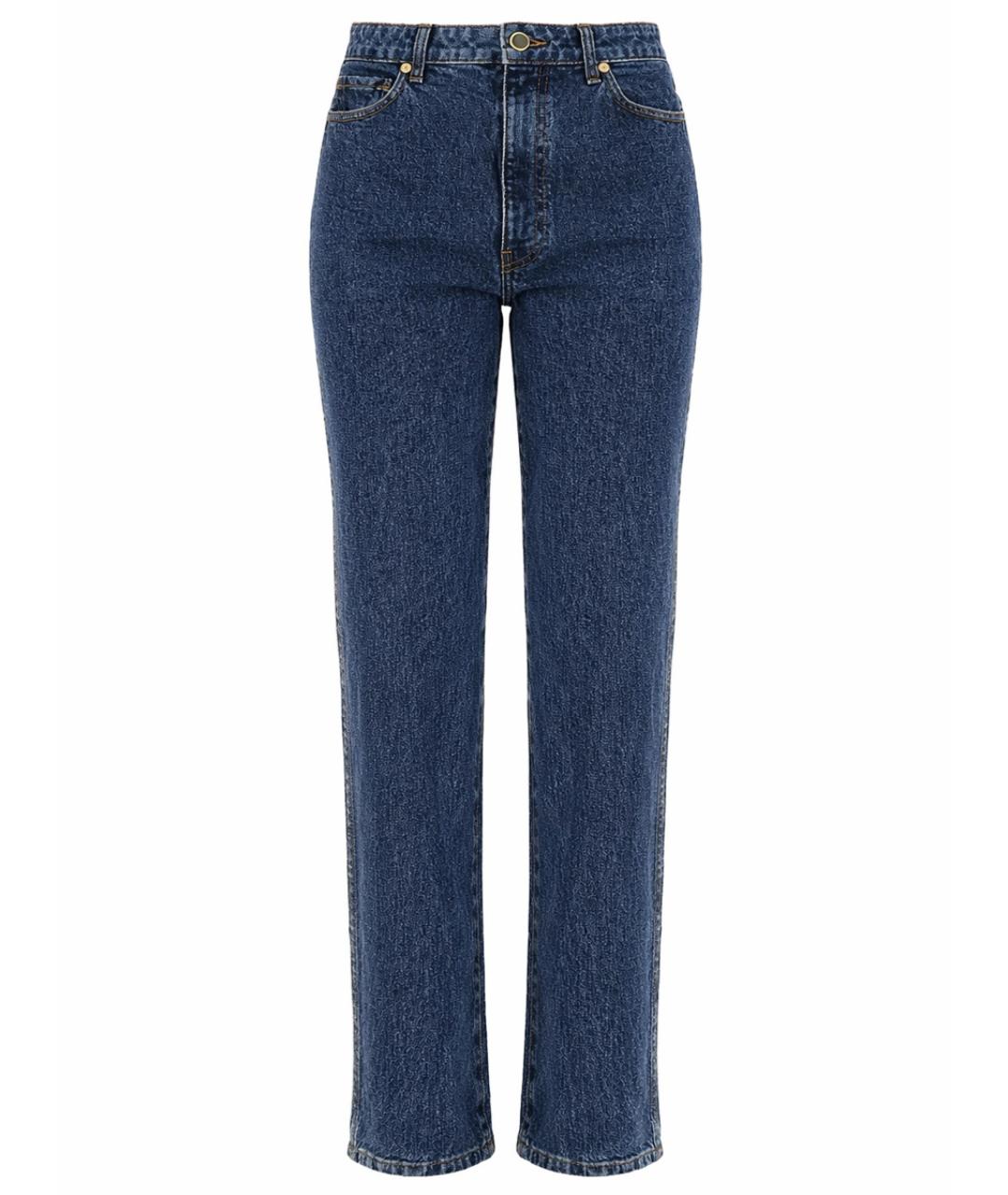 KHAITE Синие хлопковые прямые джинсы, фото 1