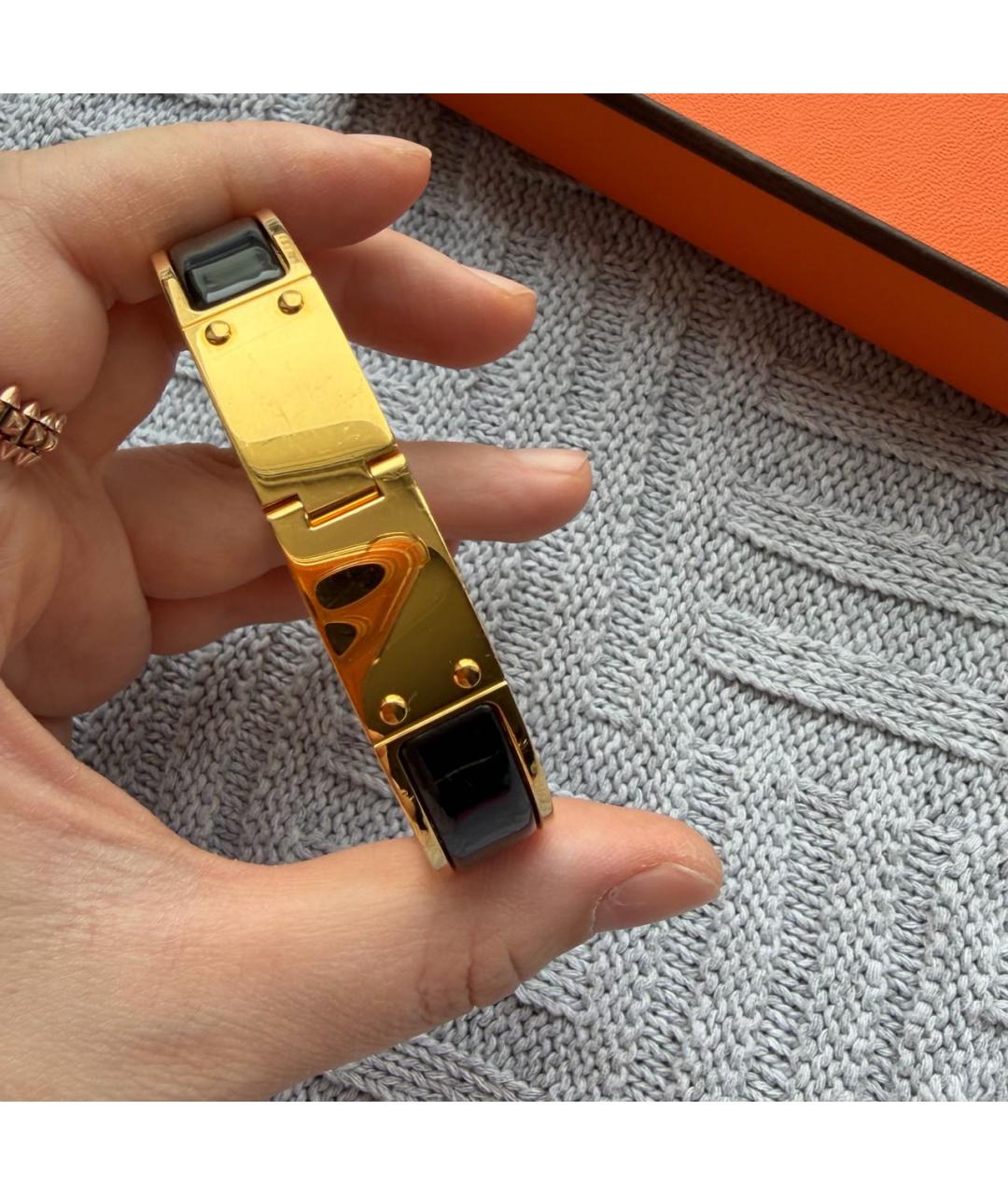 HERMES Черный браслет, фото 5